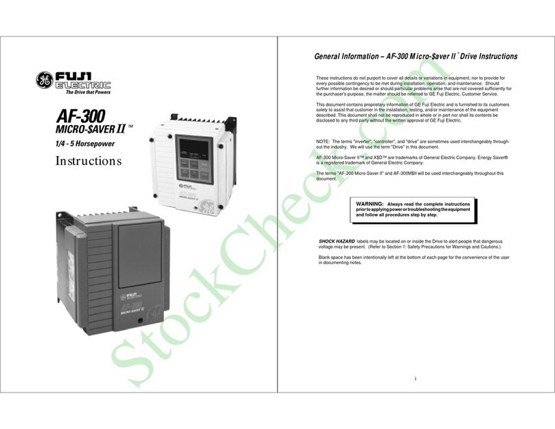 GE Fuji Electric MICRO-SAVER AF-300 instructions