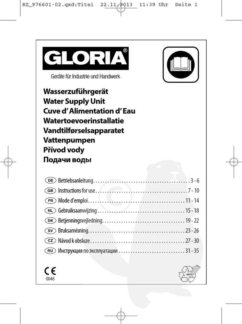 Euro garden Gloria 415 Instructions for use Euro garden Gloria 415 Instructions for use