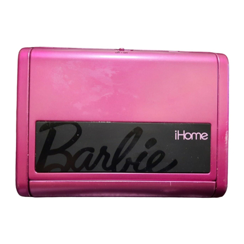 Mattel Barbie iHome BiM6 quick start guide