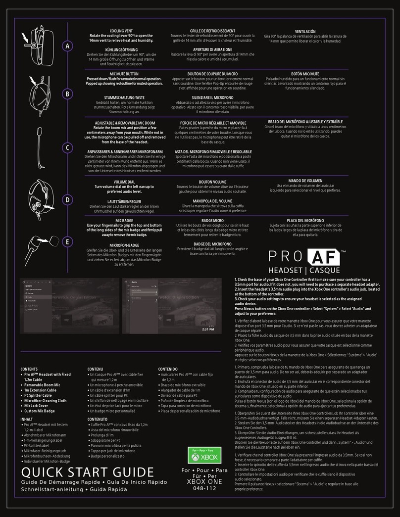 Victrix PRO AF quick start guide