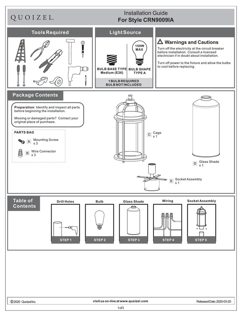 Quoizel CRN9009IA User manual