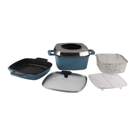 Cook's essentials CAST ALUMINUM ALL-IN-ONE SQUARE FRY PAN SET User manual