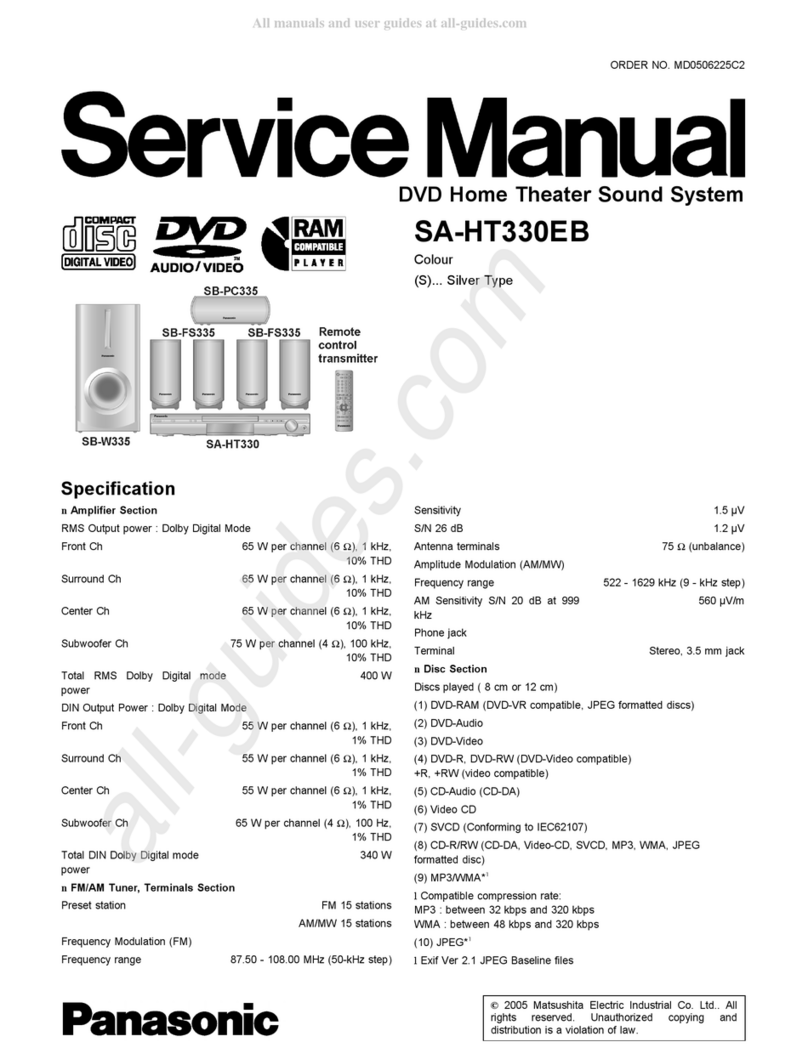 Panasonic SA-HT330EB Service manual