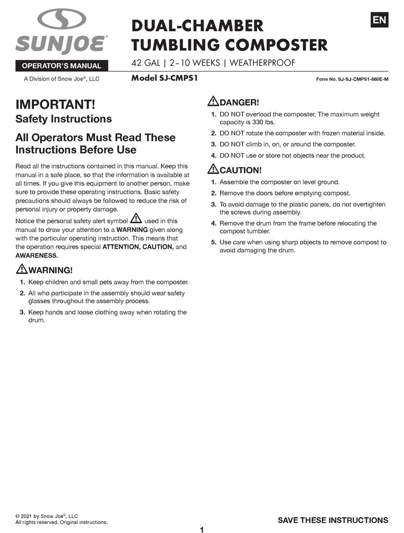 SNOWJOE sunjoe SJ-CMPS1 User manual