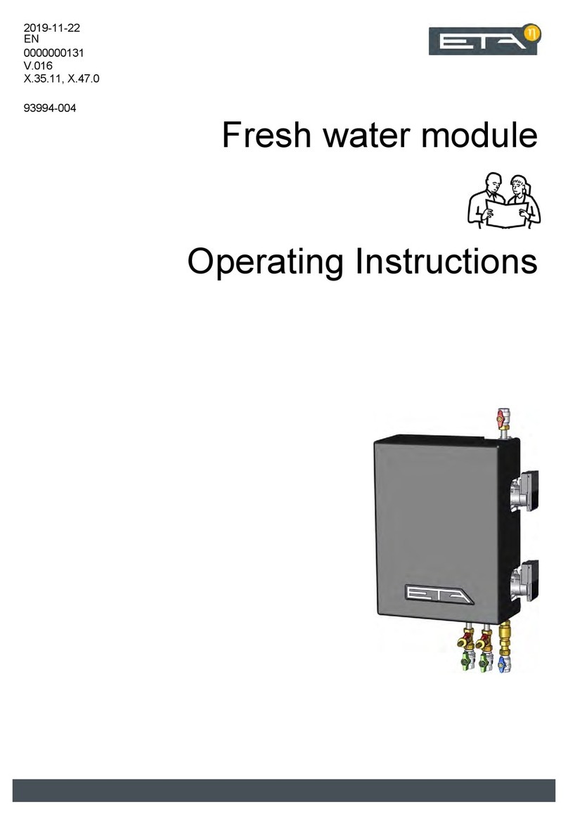 eta Fresh water module 33 operating instructions