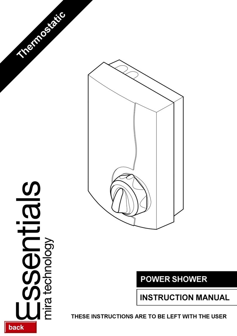 Essentials Thermostatic Power Shower instruction manual
