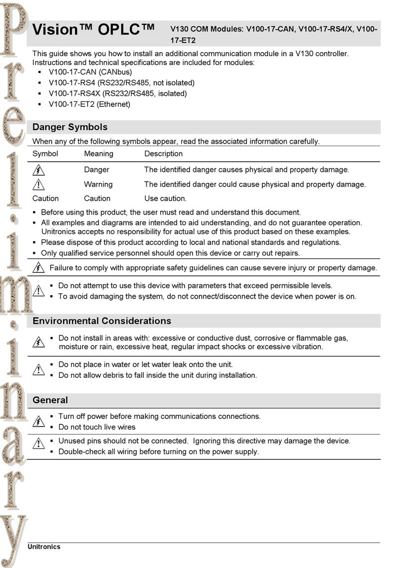 Unitronics Vision OPLC V100-17-CAN User manual