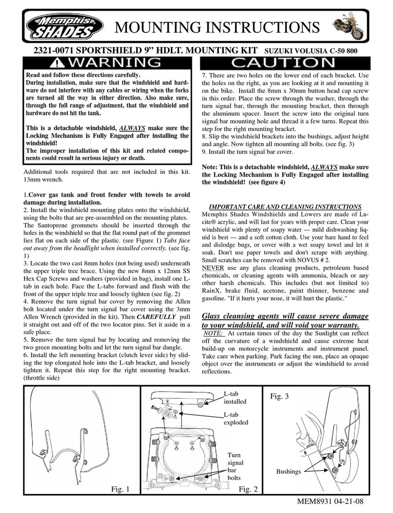 Memphis Shades 2321-0071 Mounting instructions Memphis Shades 2321-0071 Mounting instructions