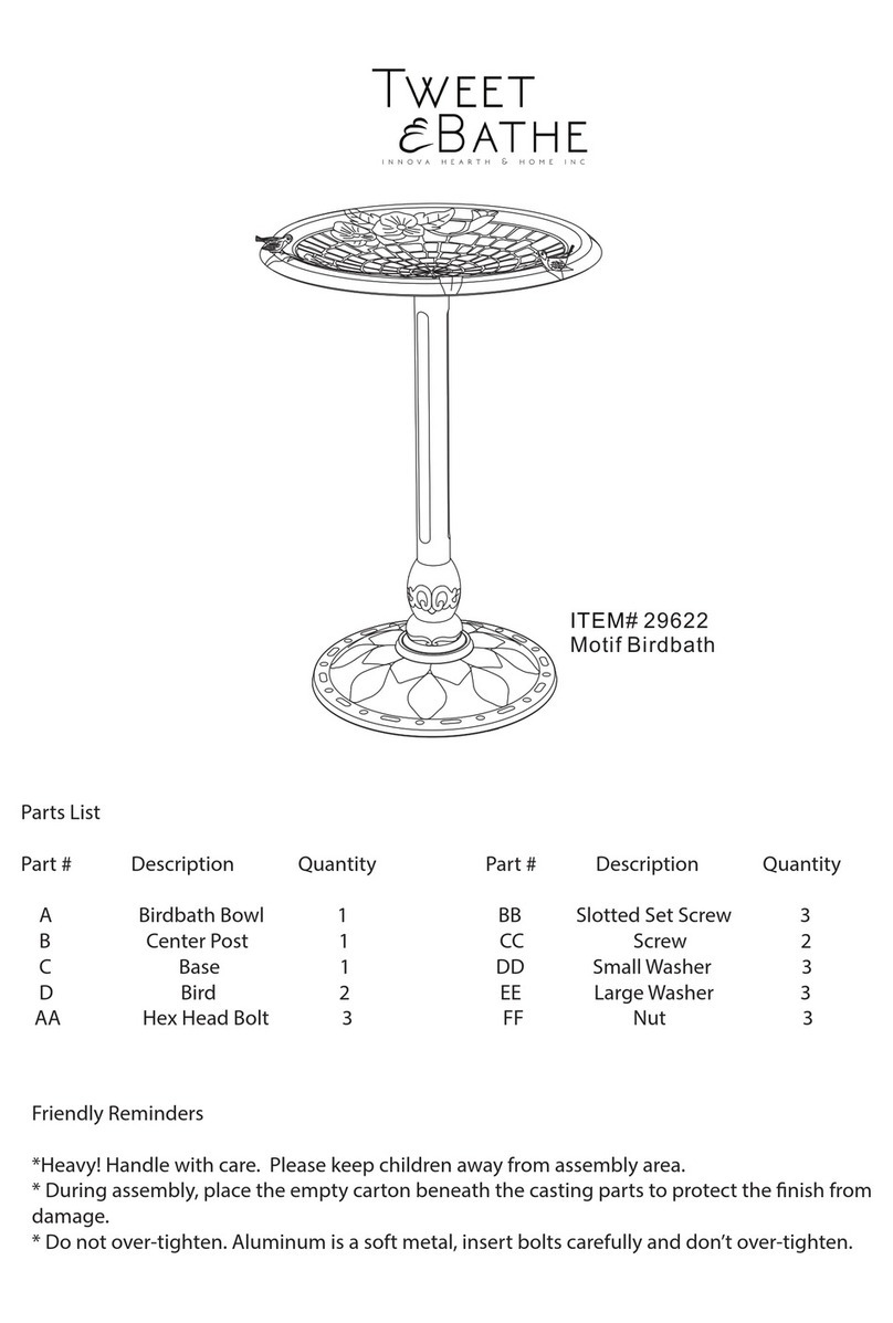 Gardeners Tweet Bathe Twin Brid quick start guide