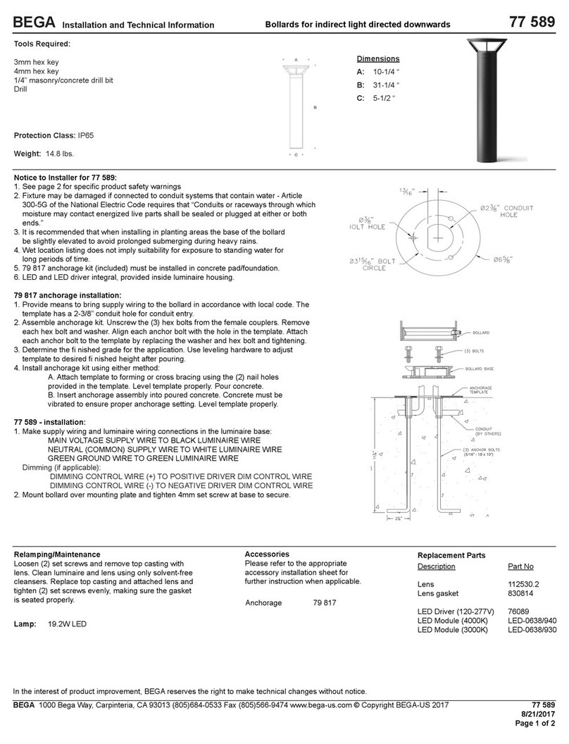 BEGA 77 589 Manual