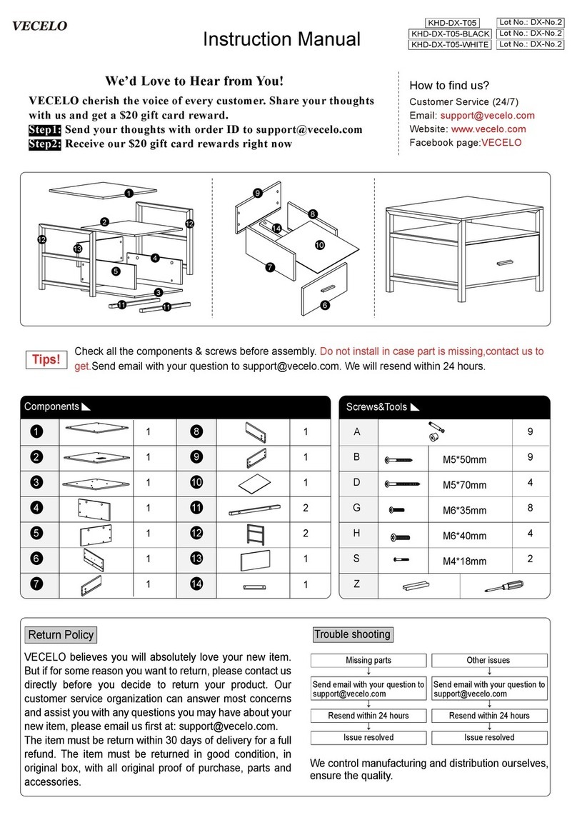 VECELO KHD-DX-T05 instruction manual
