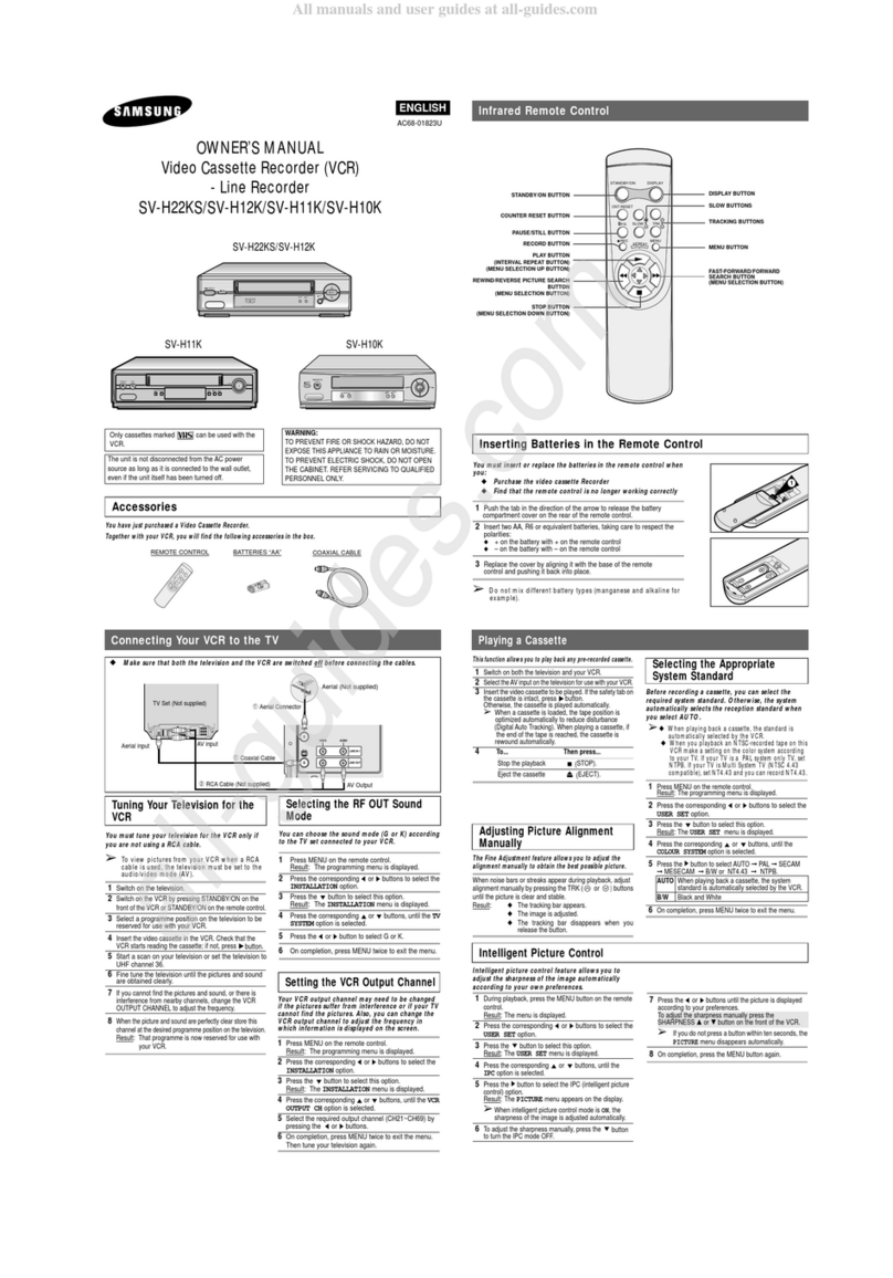 Samsung SV-H12K User manual
