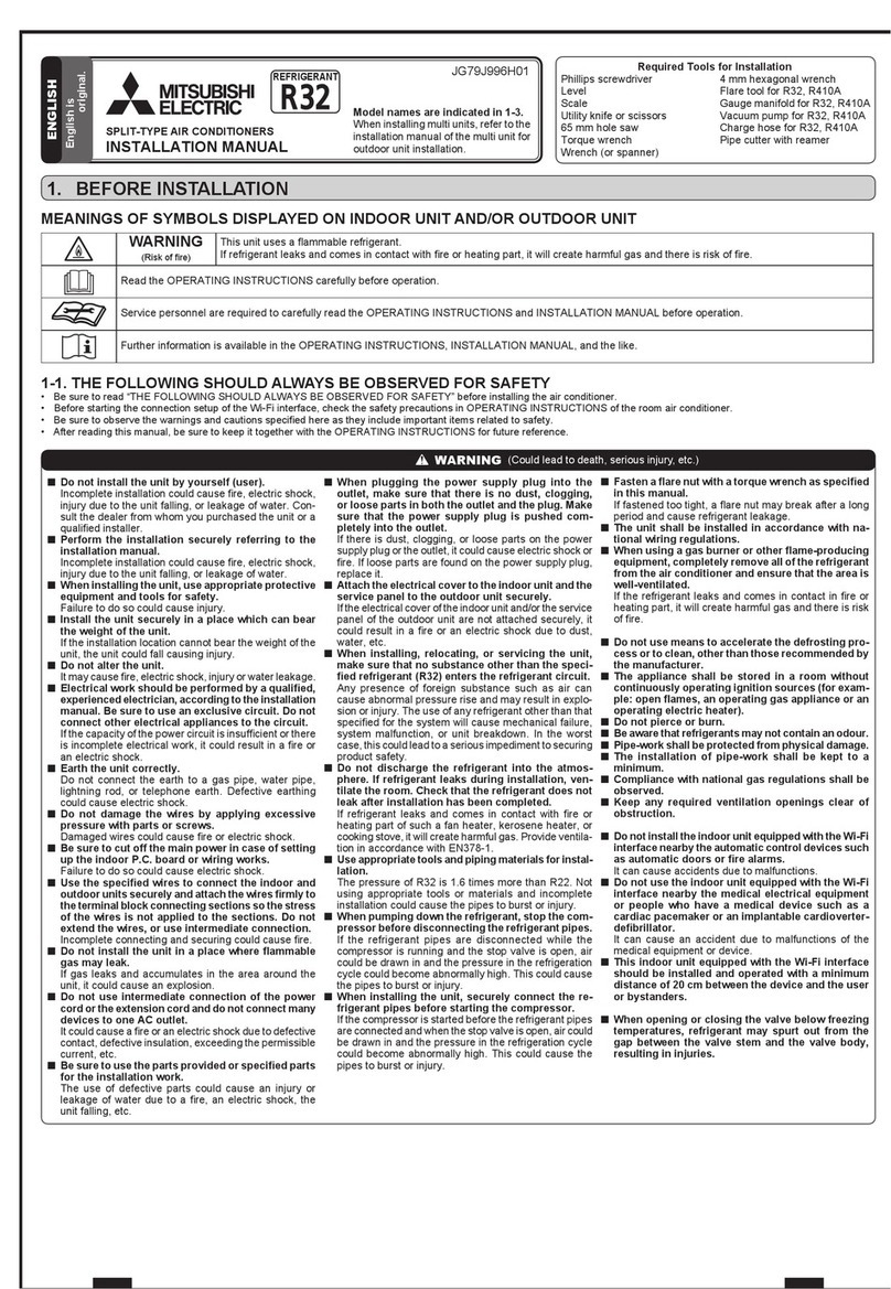 Mitsubishi Electric JG79J996H01 User manual