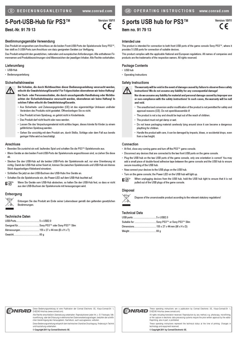 Conrad 91 79 13 User manual Conrad 91 79 13 User manual