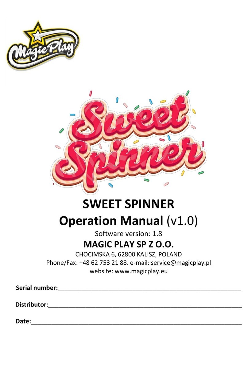 Magic Play SWEET SPINNER Operation manual Magic Play SWEET SPINNER Operation manual