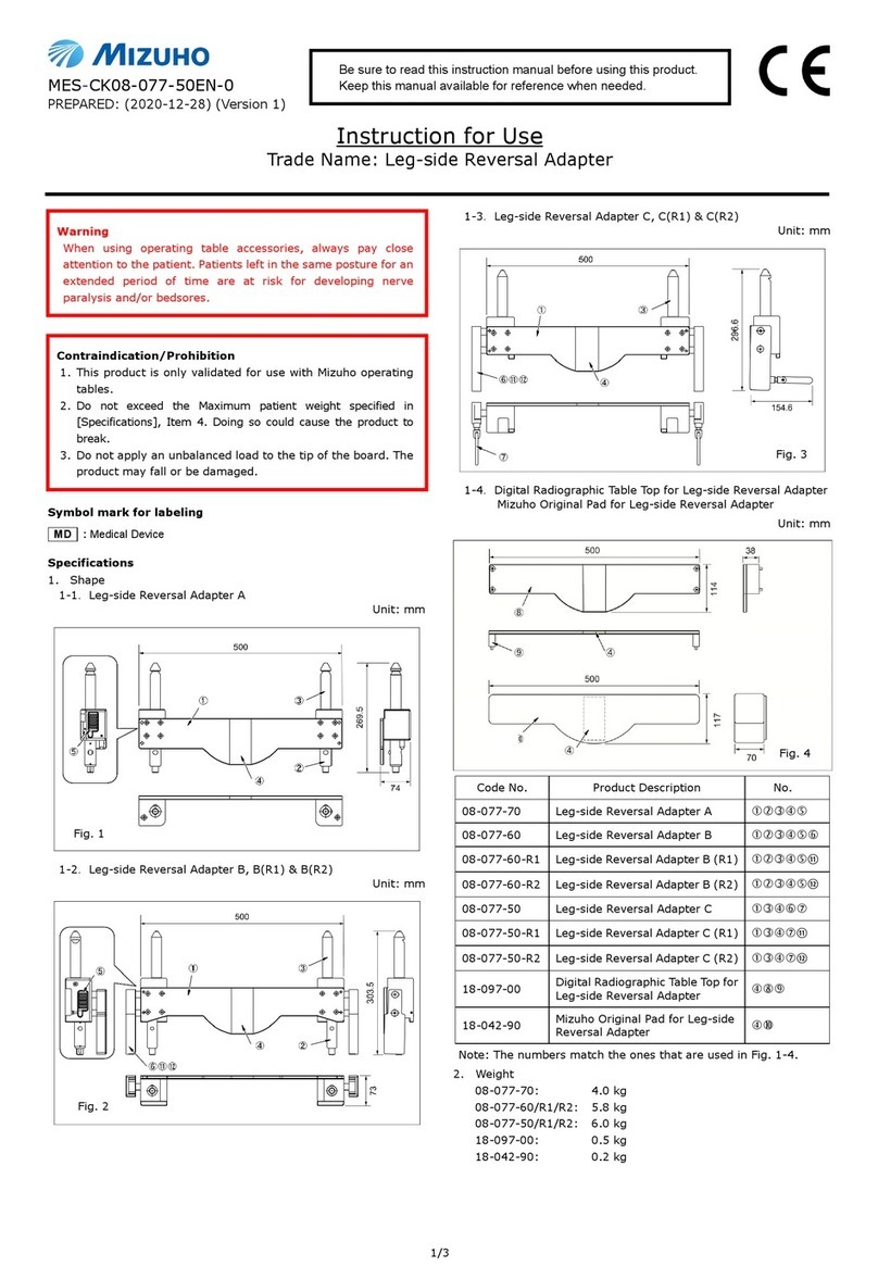 Mizuho 08-077-70 Instructions for use