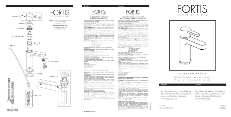 Fortis 9221100 BRERA User manual