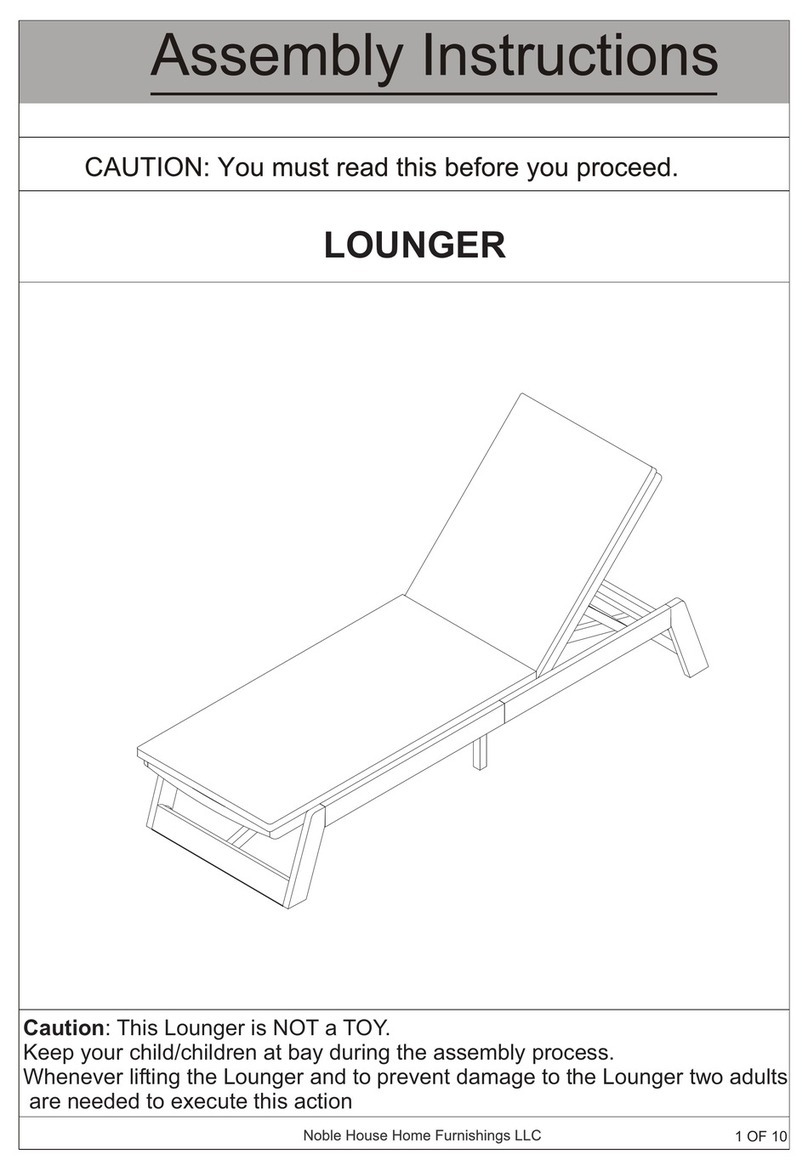 Noble House Home Furnishings LOUNGER Assembly instructions Noble House Home Furnishings LOUNGER Assembly instructions