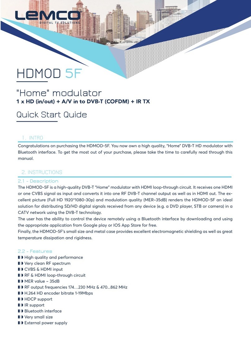 Lemco HDMOD 5F quick start guide