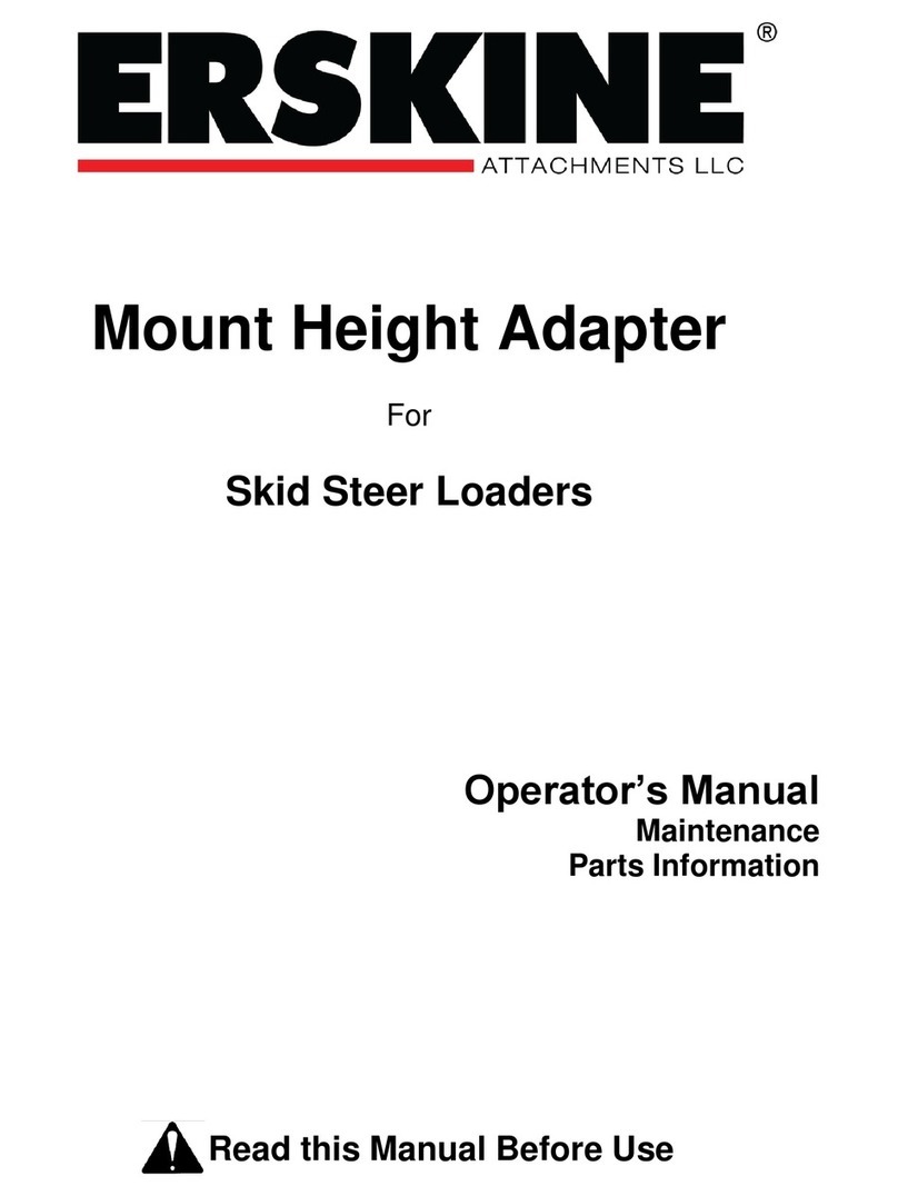 Erskine Attachments Mount Height Adapter Operator's manual
