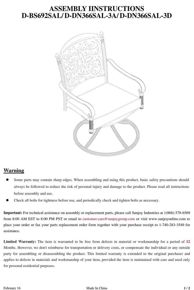 Sunjoy D-BS692SAL Assembly instructions