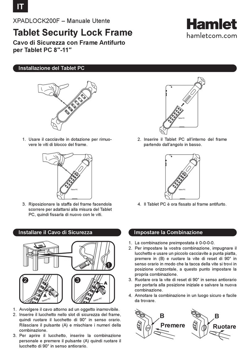 Hamlet XPADLOCK200F user manual