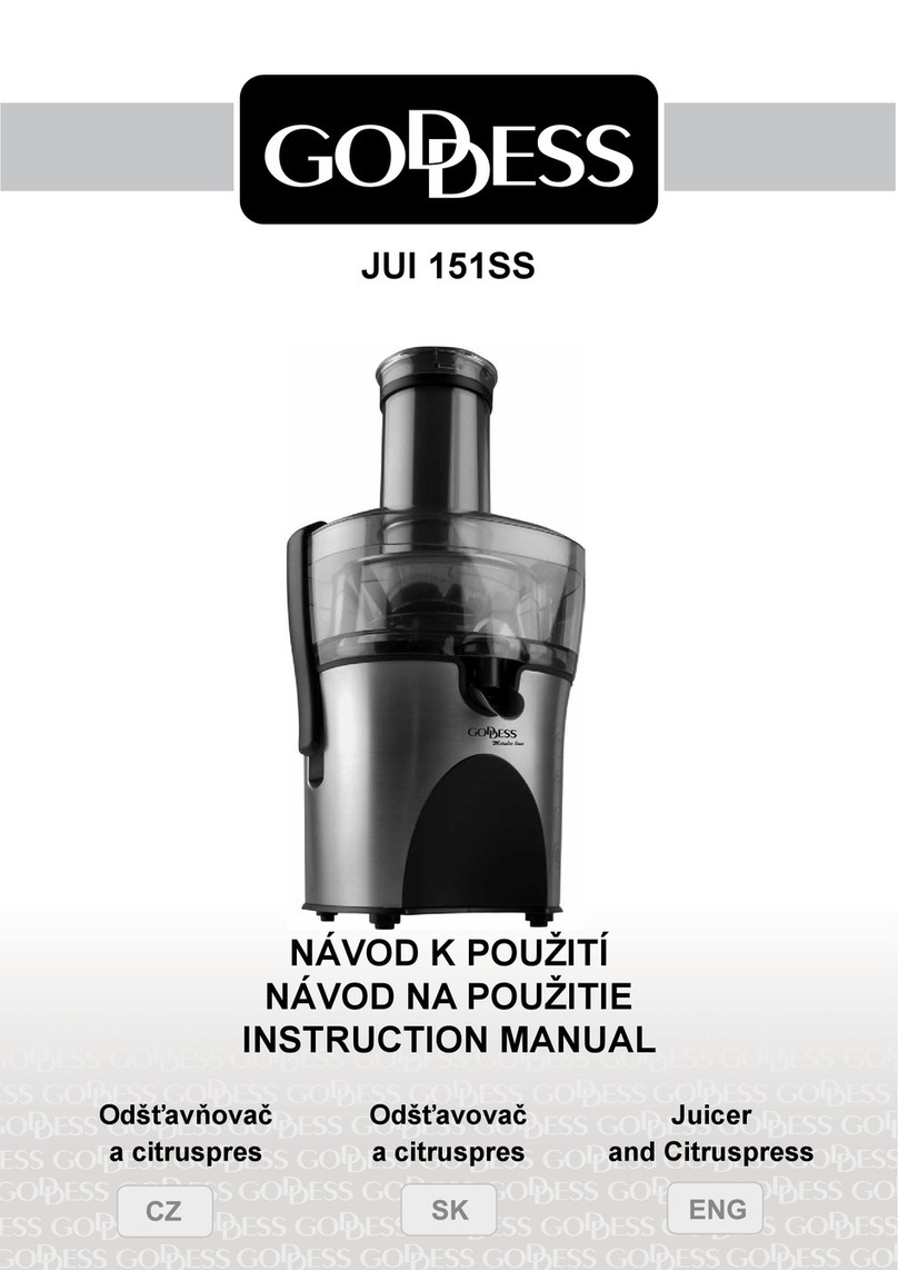 Goddess JUI 151SS instruction manual