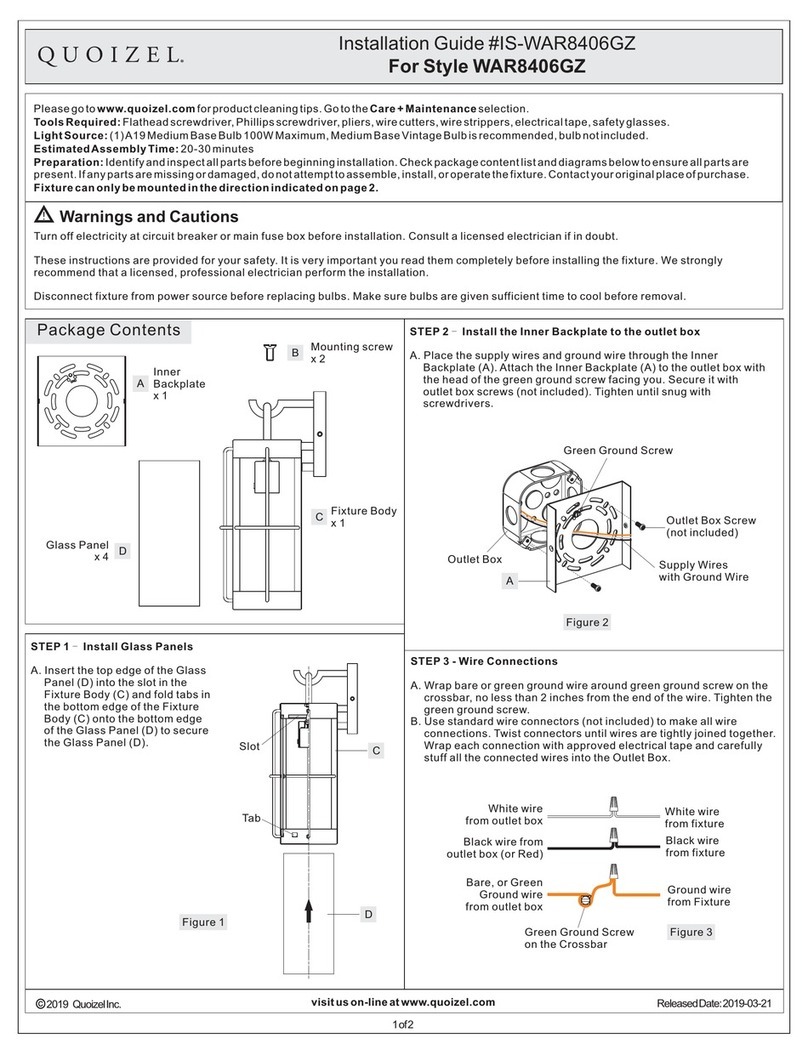 Quoizel WAR8406GZ installation guide