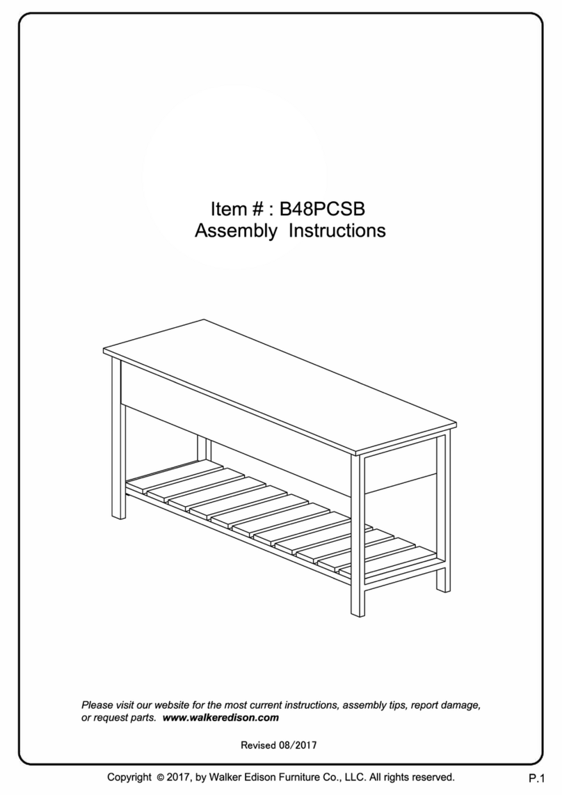 Walker Edison 848PCSB User manual