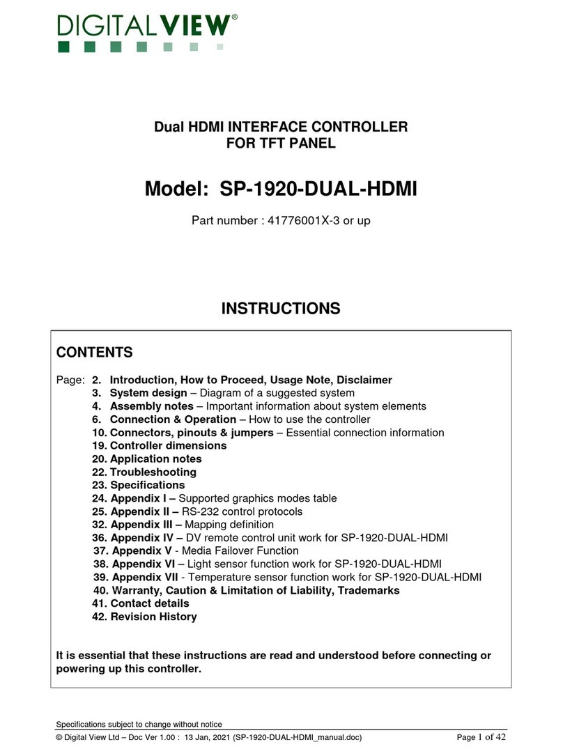 digitalview SP-1920-DUAL-HDMI User manual