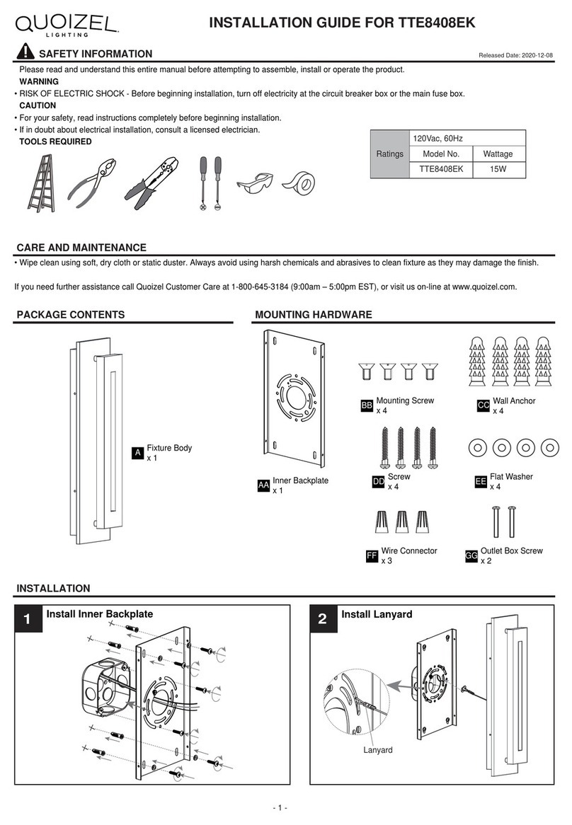 Quoizel TTE8408EK User manual
