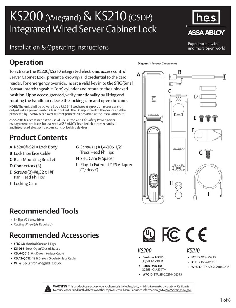 HES ASSA ABLOY KS200 Installation & operating instructions