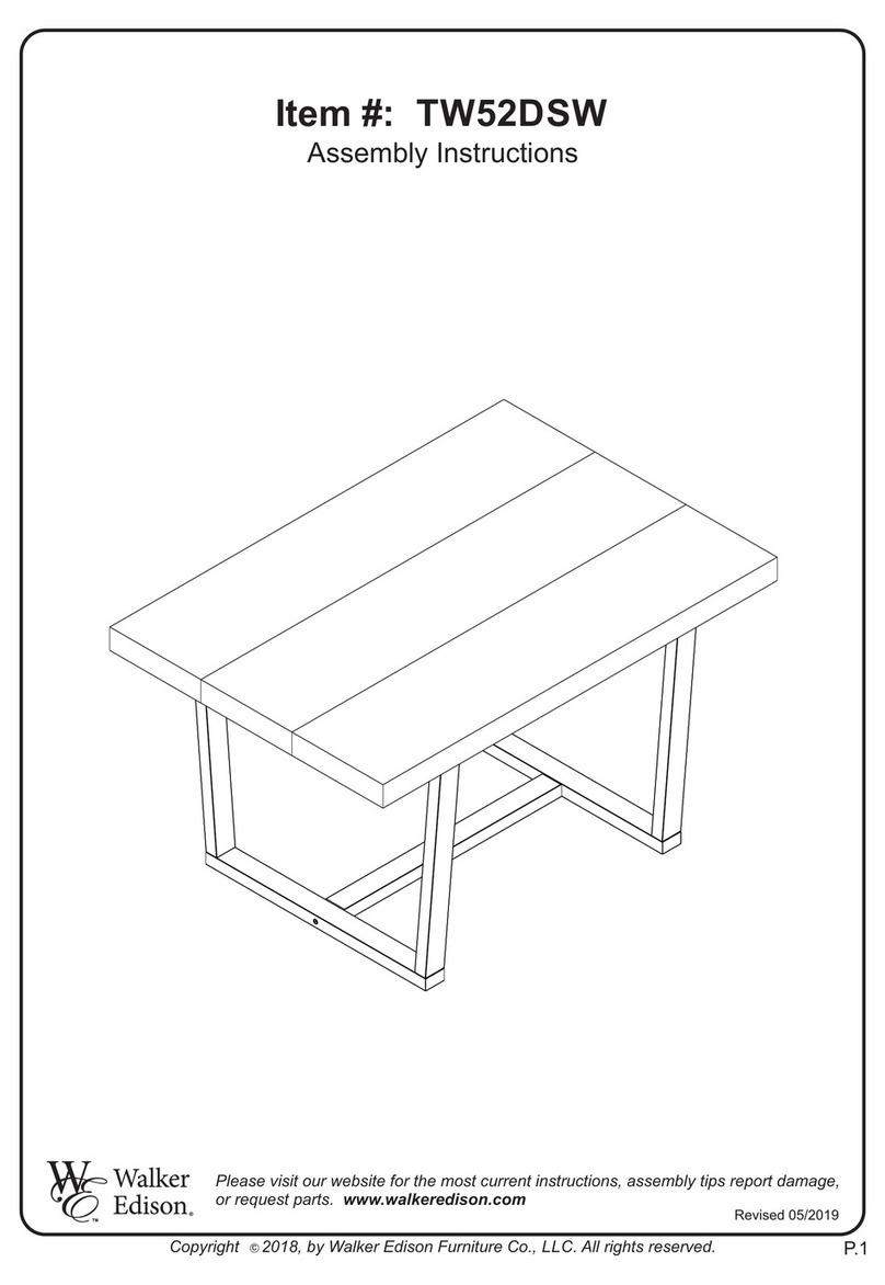 Walker Edison TW52DSW User manual