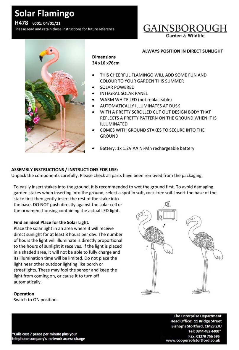 Gainsborough Solar Flamingo H478 manual