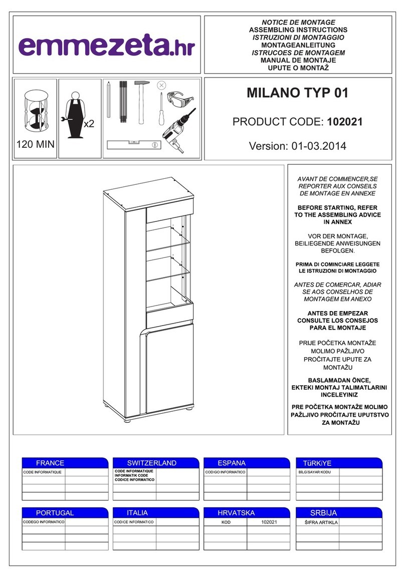Emmezeta MILANO TYP 01 Assembling instructions Emmezeta MILANO TYP 01 Assembling instructions