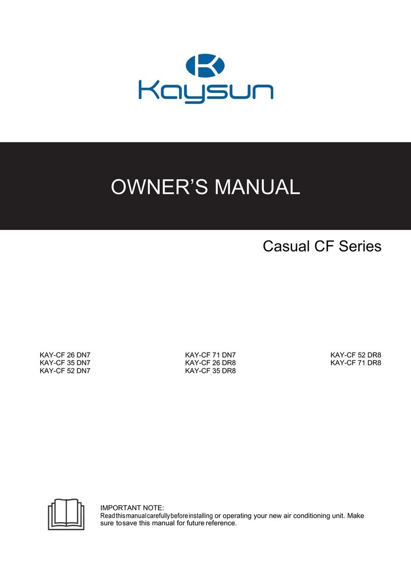 Frigicoll Kaysun Casual CF Series User manual