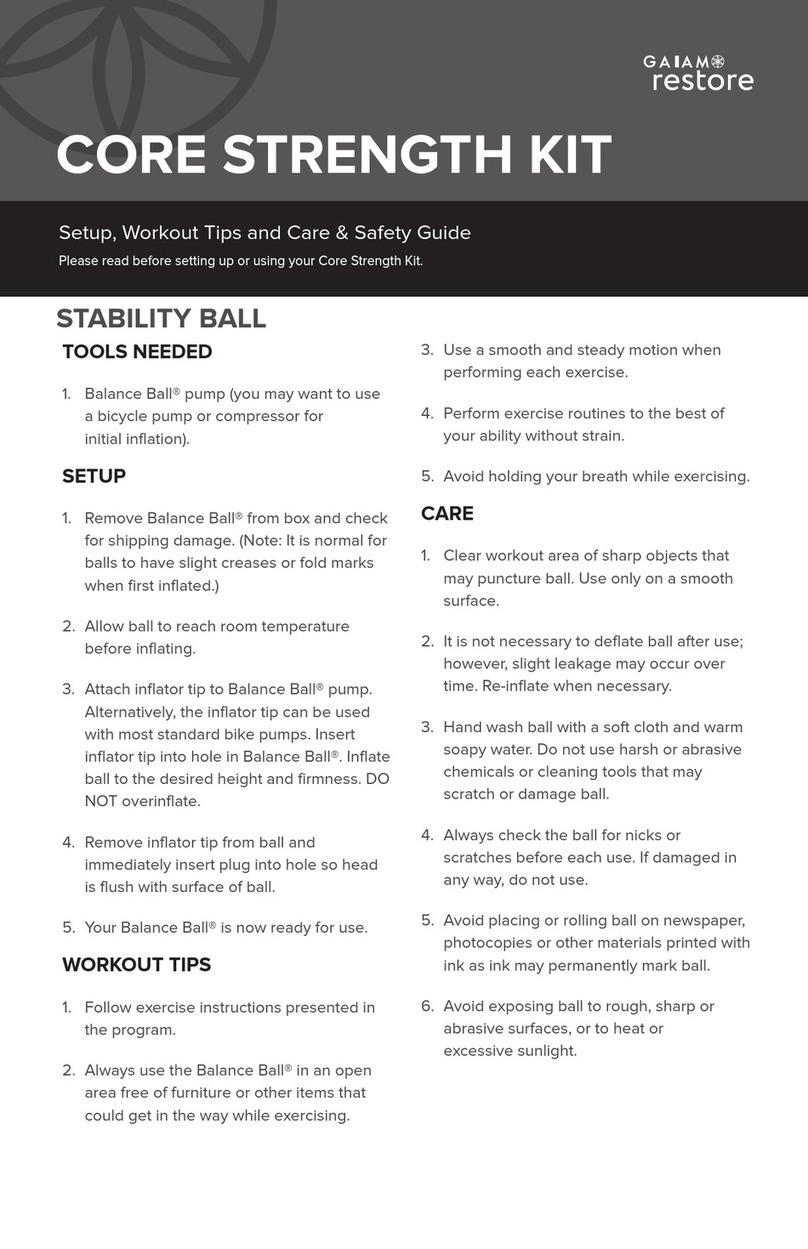 Gaiam restore CORE STRENGTH KIT Installation instructions