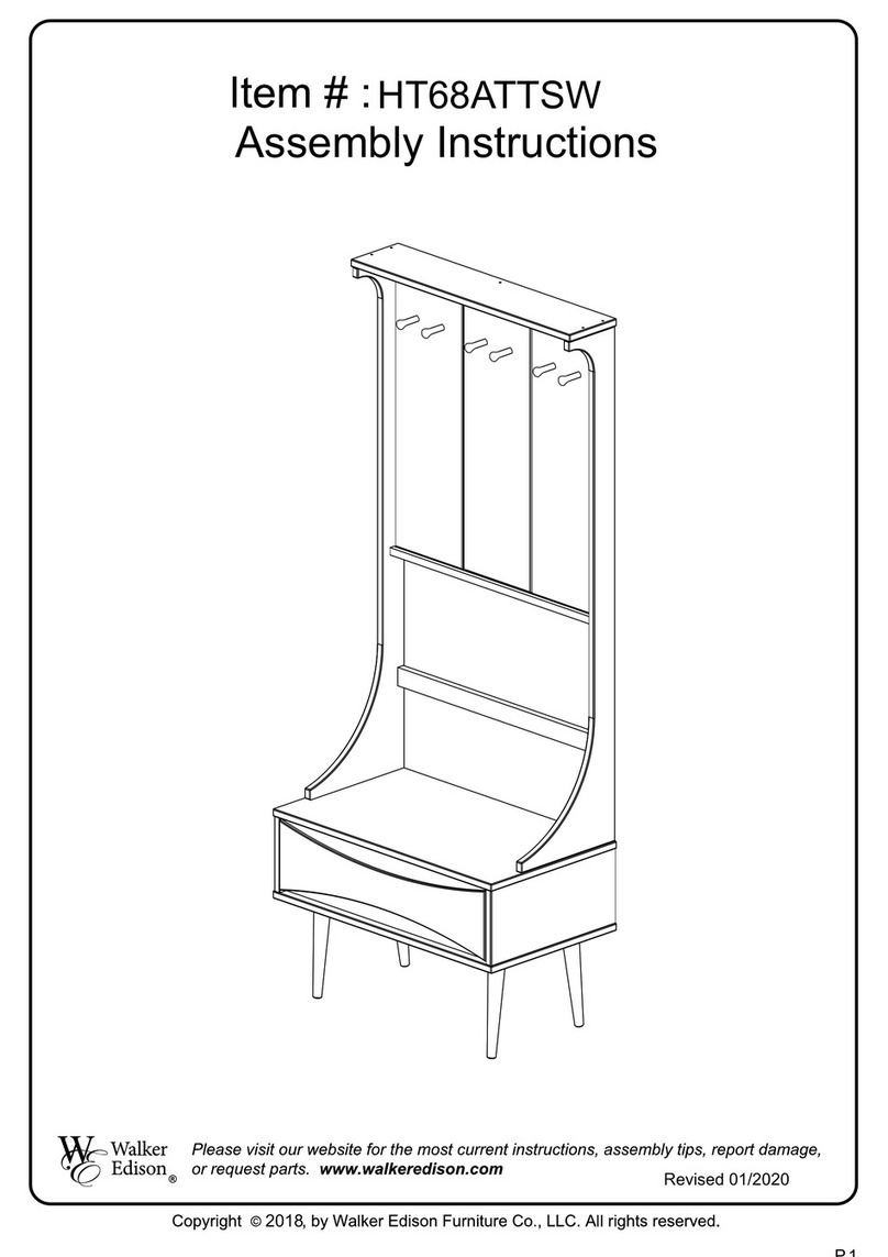Walker Edison HT68ATTSW Assembly instructions