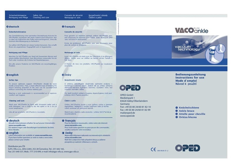 OPED VacoAnkle User manual
