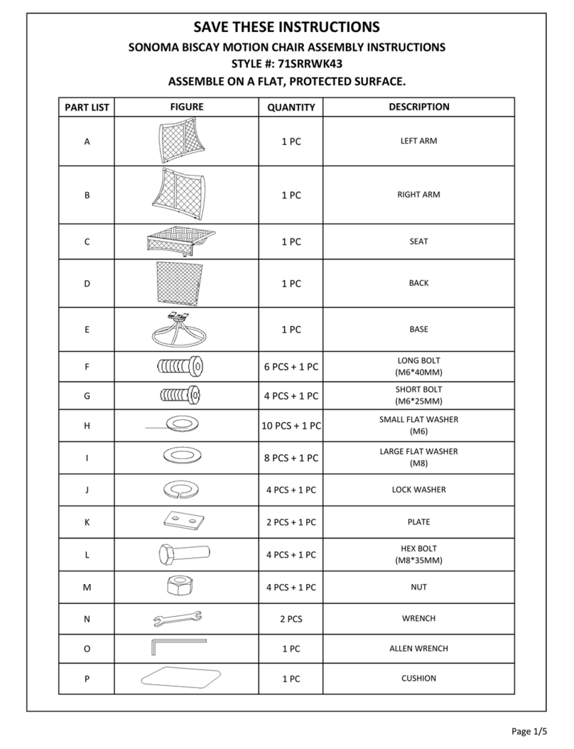 Sonoma 71SRRWK43 Assembly instructions Sonoma 71SRRWK43 Assembly instructions