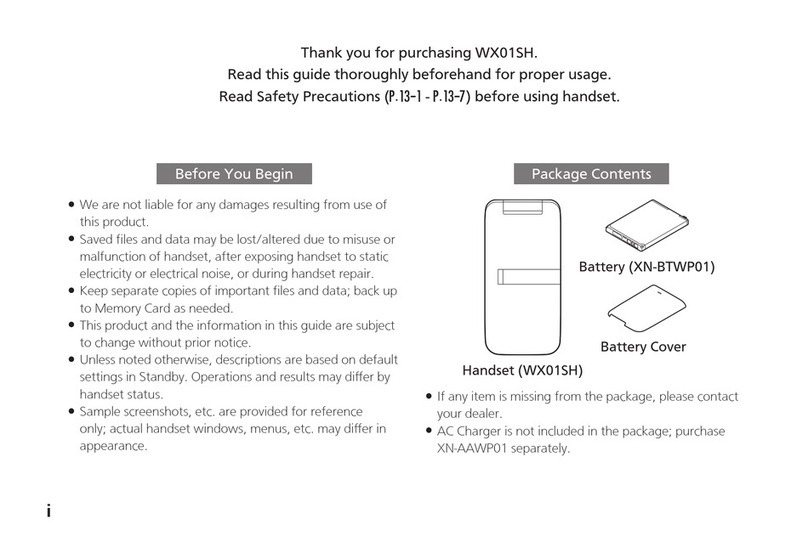 Sharp WX01SH Operation user's manual