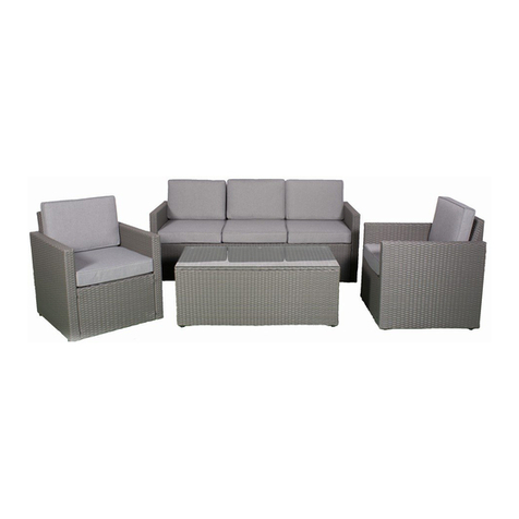 Royalcraft Berlin 4 Seater Sofa Set Assembly instructions
