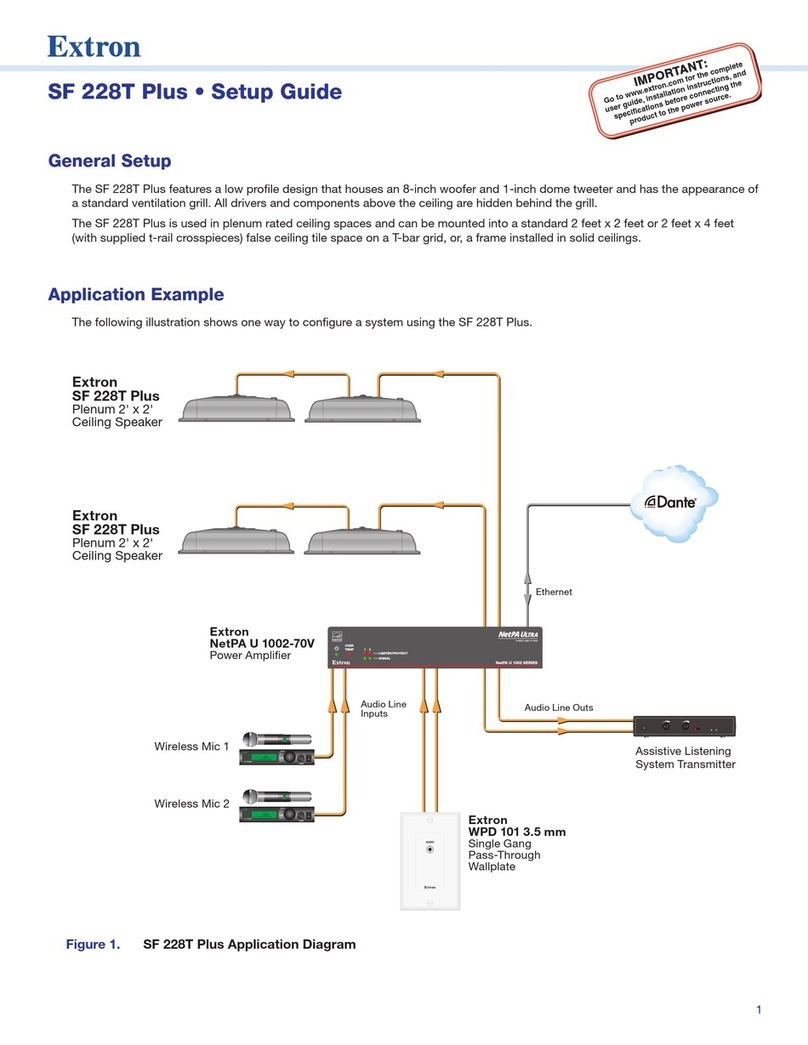 Extron electronics SF 228T Plus Setup guide