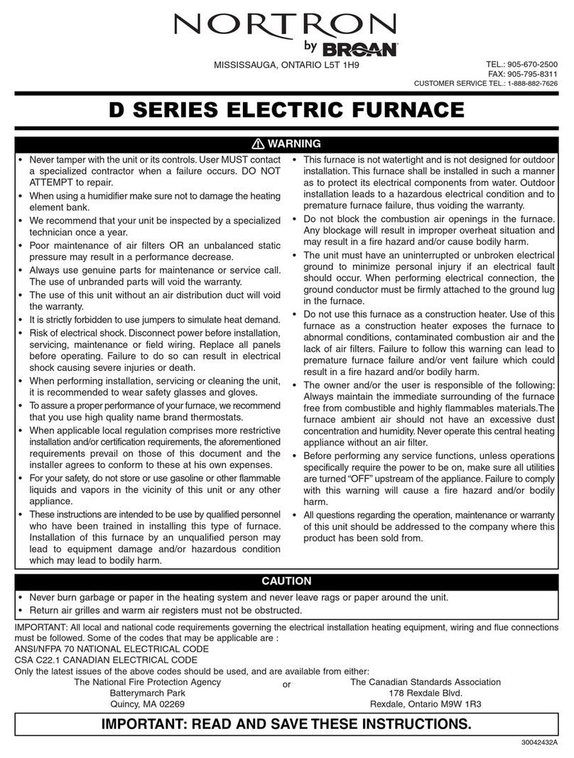 Broan NORTRON D Series manual