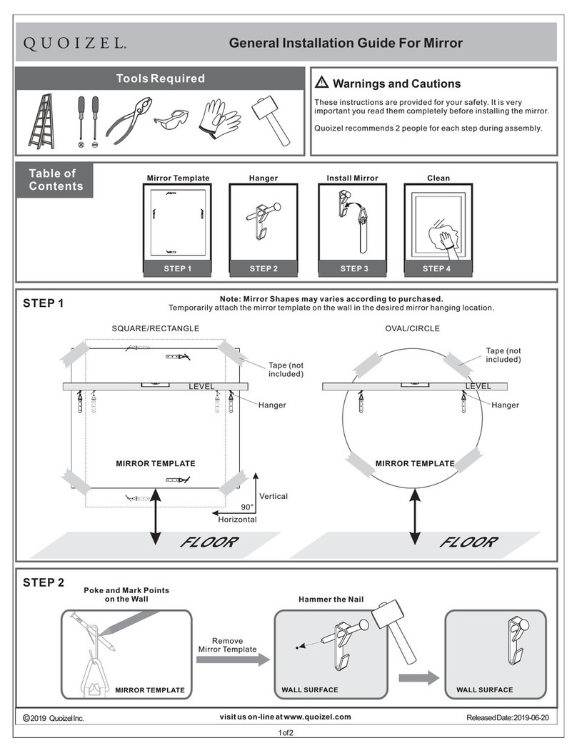 Quoizel Stockdale MirrorQR5173 General installation guide