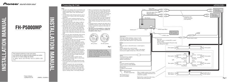 Pioneer FH-P5000MP installation manual