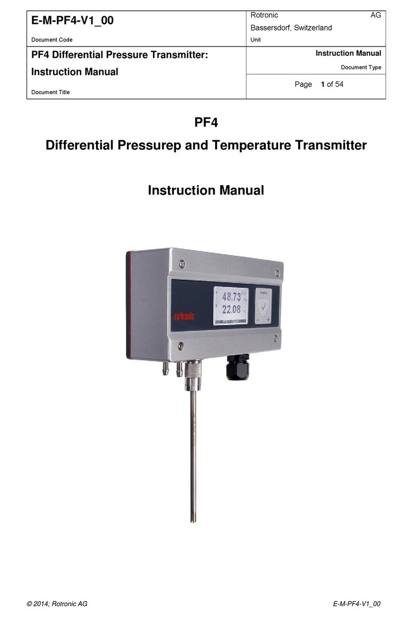Rotronic PF4 User manual