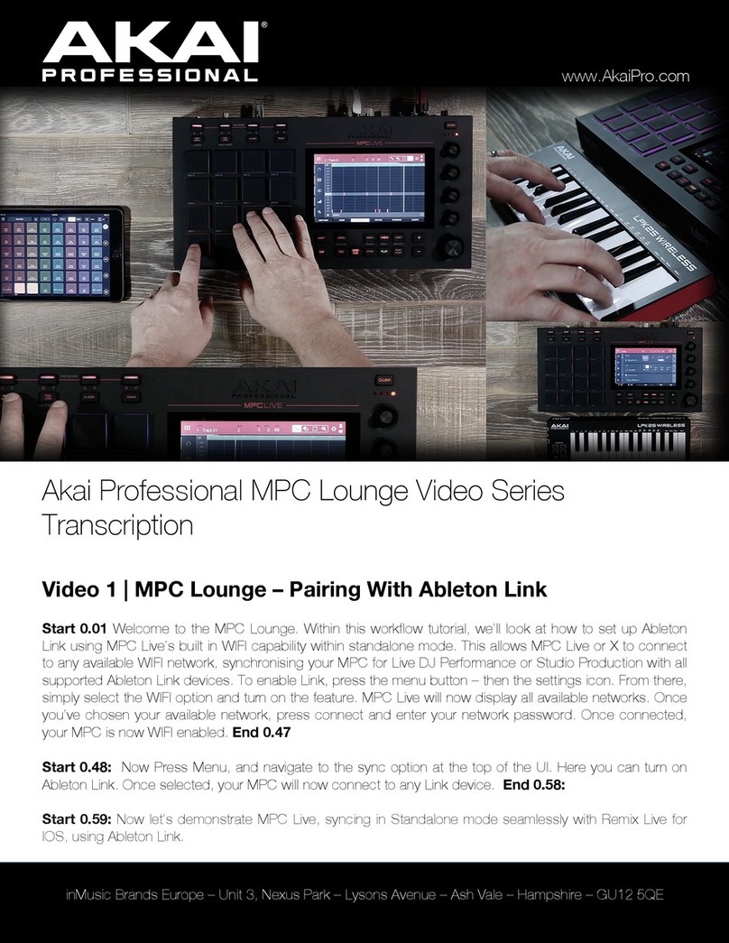 Akai MPC Lounge Series User manual