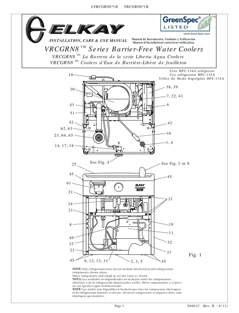 Elkay VRCGRN8 Series Installation manual