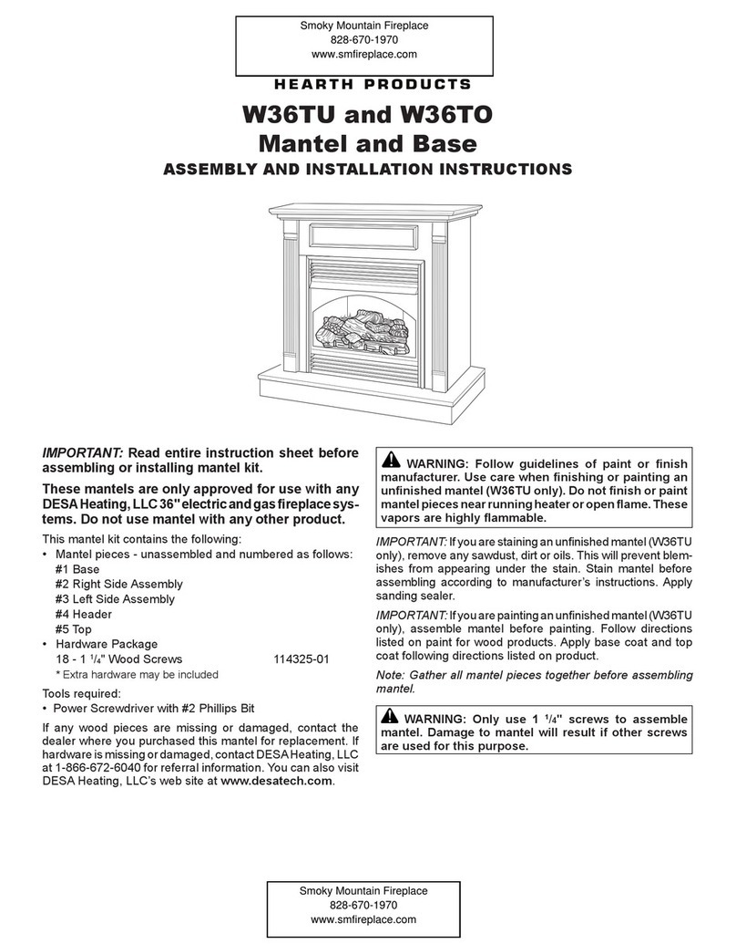 Desa W36TU Instruction manual